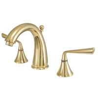 Thumbnail for Kingston Brass KS2972ZL 8 in. Widespread Bathroom Faucet, Polished Brass - BNGBath