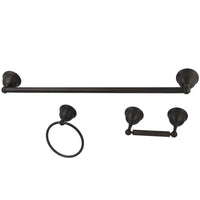 Thumbnail for Kingston Brass BAK396248ORB Restoration 3-Piece Bathroom Hardware, Oil Rubbed Bronze - BNGBath