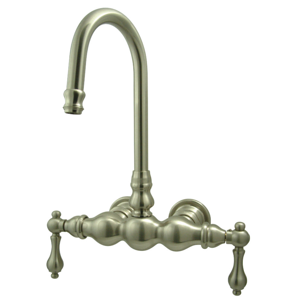 Kingston Brass CC1T8 Vintage 3-3/8-Inch Wall Mount Tub Faucet, Brushed Nickel - BNGBath