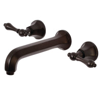 Thumbnail for Kingston Brass KS4025AL Metropolitan 2-Handle Wall Mount Tub Faucet, Oil Rubbed Bronze - BNGBath