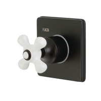 Thumbnail for Kingston Brass KS3040PX 3-Way Diverter Valve with Trim Kit, Matte Black - BNGBath