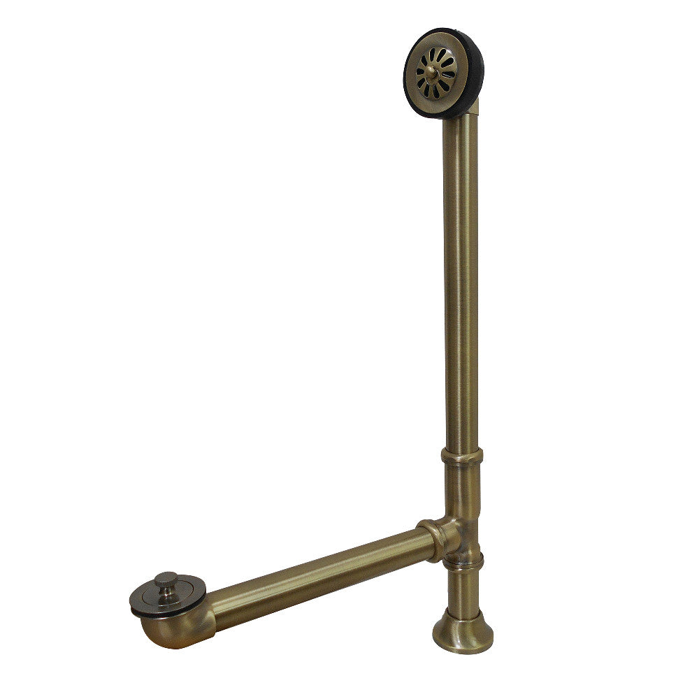 Kingston Brass CC2083 Clawfoot Tub Waste & Overflow Drain, Antique Brass - BNGBath