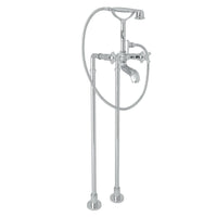 Thumbnail for ROHL Palladian Exposed Floor Mount Tub Filler with Handshower and Floor Pillar Legs or Supply Unions - BNGBath