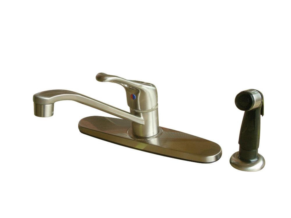 Kingston Brass KB562SN Wyndham Single-Handle Centerset Kitchen Faucet, Brushed Nickel - BNGBath