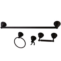 Thumbnail for Kingston Brass BAK3961478ORB Restoration 4-Piece Bathroom Hardware, Oil Rubbed Bronze - BNGBath