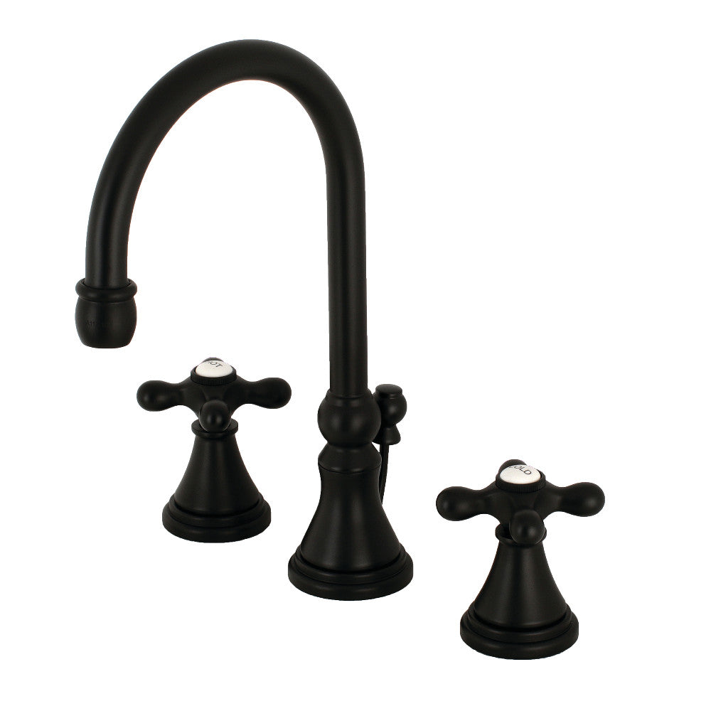 Kingston Brass KS2980AX 8 in. Widespread Bathroom Faucet, Matte Black - BNGBath