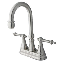 Thumbnail for Kingston Brass KS2498TL Bar Faucet, Brushed Nickel - BNGBath