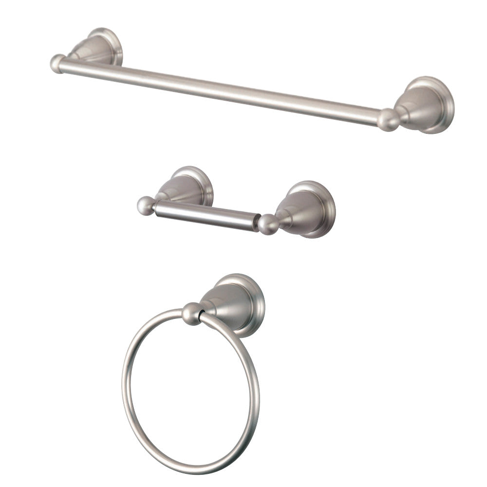 Kingston Brass BAK175148SN 3-Piece Bathroom Accessory Set, Brushed Nickel - BNGBath