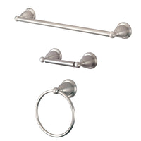 Thumbnail for Kingston Brass BAK175148SN 3-Piece Bathroom Accessory Set, Brushed Nickel - BNGBath