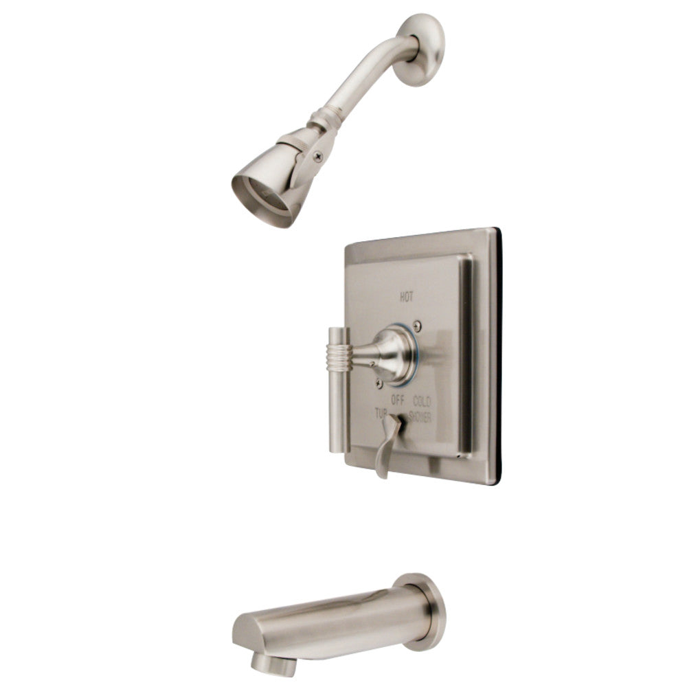 Kingston Brass KB86580ML Tub and Shower Faucet, Brushed Nickel - BNGBath