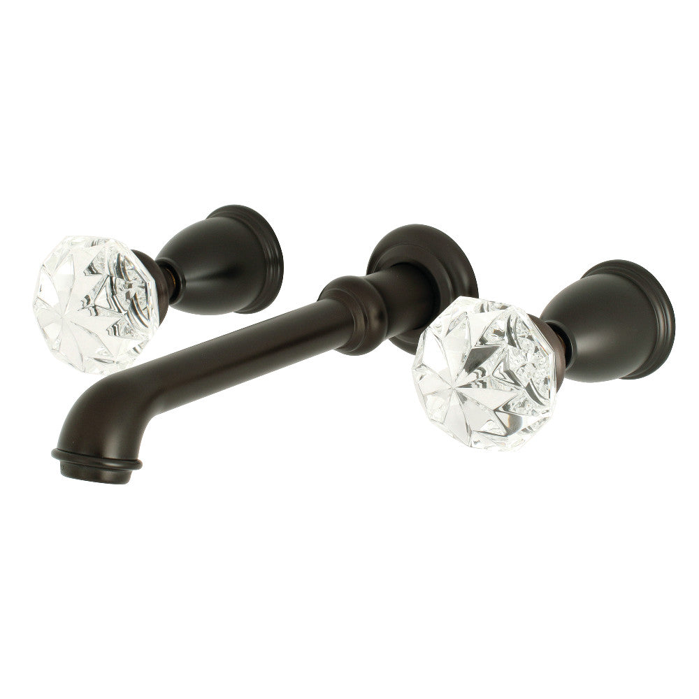 Kingston Brass KS7125KWL Krystal Onyx Two-Handle Wall Mount Bathroom Faucet, Oil Rubbed Bronze - BNGBath