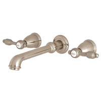 Thumbnail for Kingston Brass KS7028TAL Tudor 2-Handle Wall Mount Roman Tub Faucet, Brushed Nickel - BNGBath