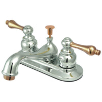 Thumbnail for Kingston Brass GKB604AL 4 in. Centerset Bathroom Faucet, Polished Chrome/Polished Brass - BNGBath