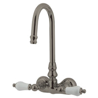 Thumbnail for Kingston Brass CC75T8 Vintage 3-3/8-Inch Wall Mount Tub Faucet, Brushed Nickel - BNGBath