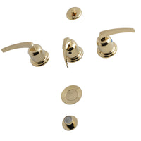 Thumbnail for Kingston Brass Centurion KB6322EFL 3-Handle Bidet Faucet, Polished Brass - BNGBath