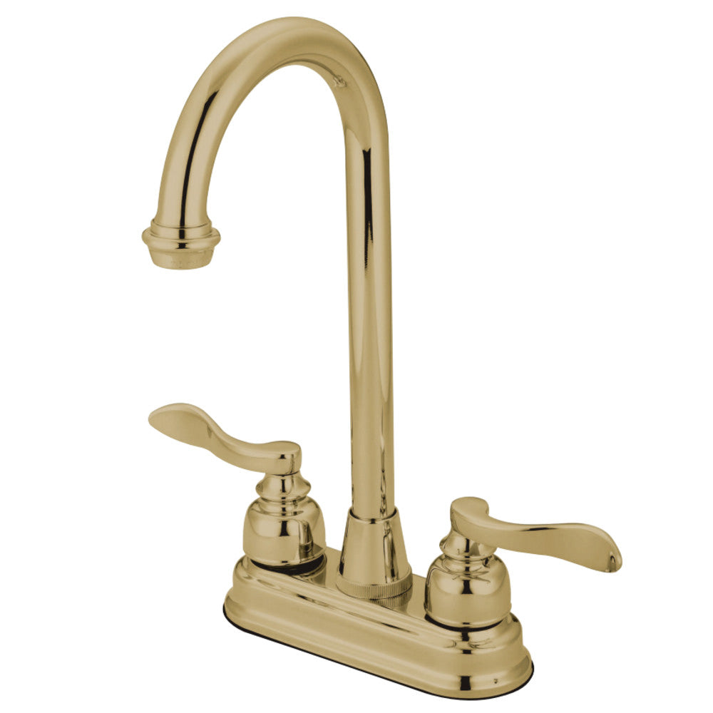 Kingston Brass KB8492NFL NuWave French 4" Centerset Bar Faucet, Polished Brass - BNGBath