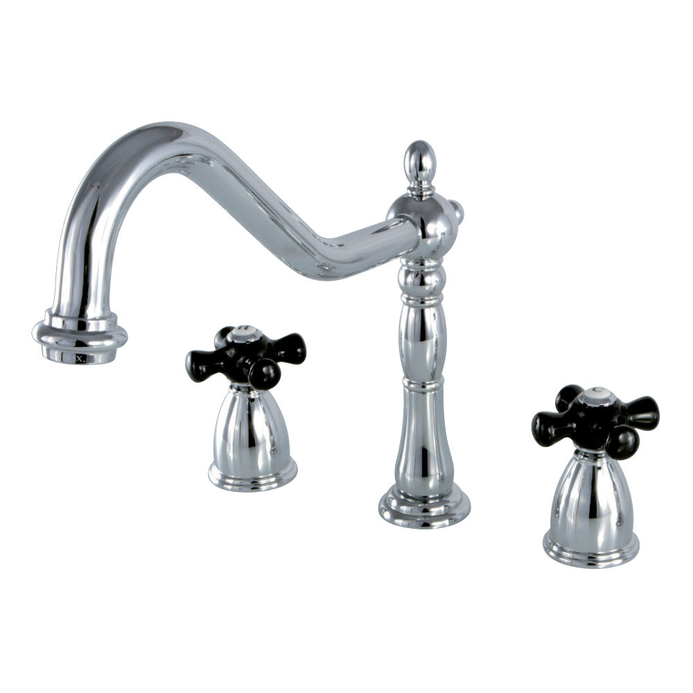 Kingston Brass KB1791PKXLS Widespread Kitchen Faucet, Polished Chrome - BNGBath