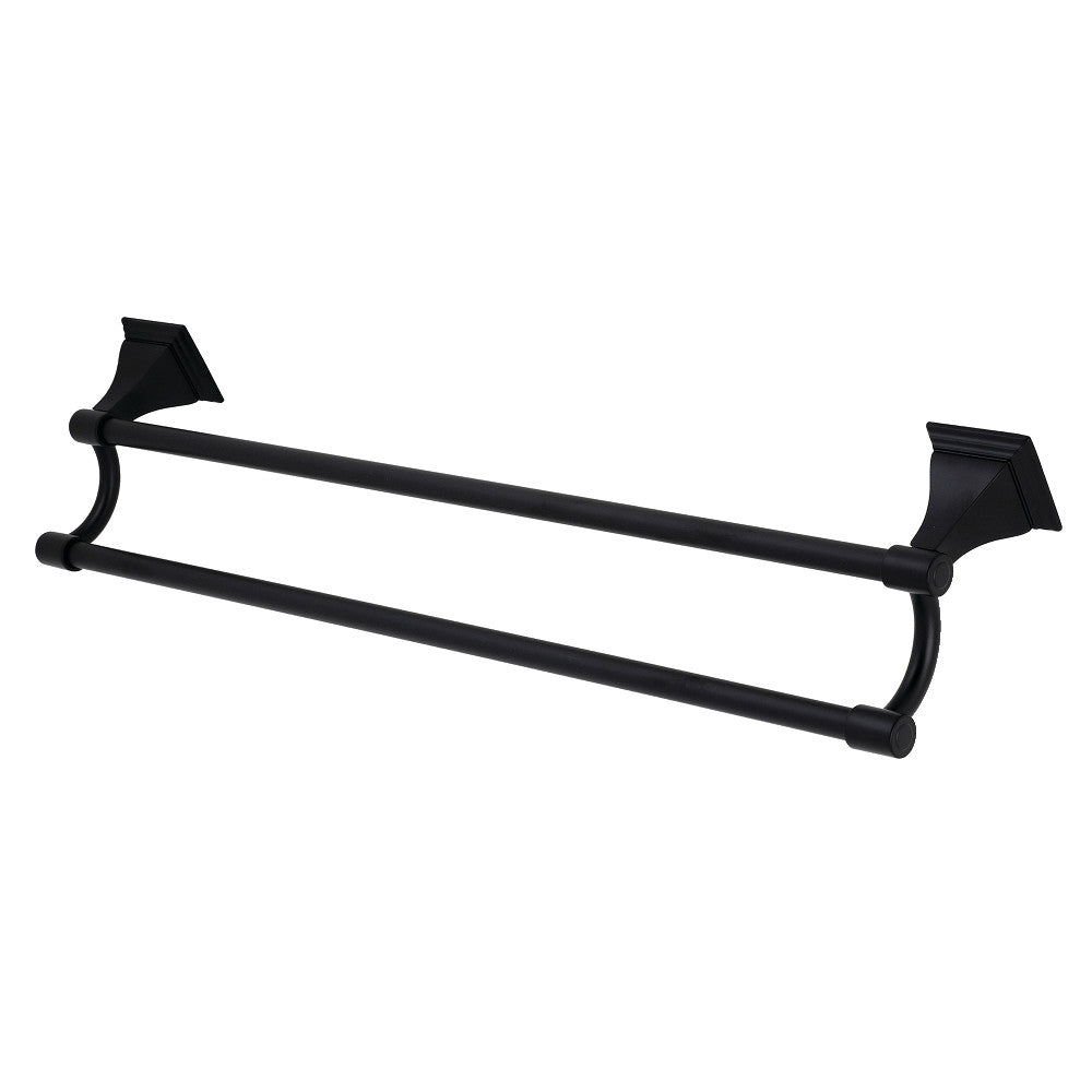 Kingston Brass BAH6123MB Monarch 24-Inch Dual Towel Bar, Matte Black - BNGBath