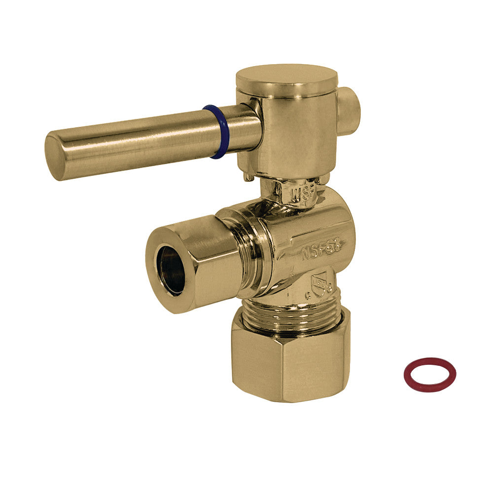 Kingston Brass CC53307DL Quarter Turn Valve (5/8" X 3/8" OD Compression), Brushed Brass - BNGBath