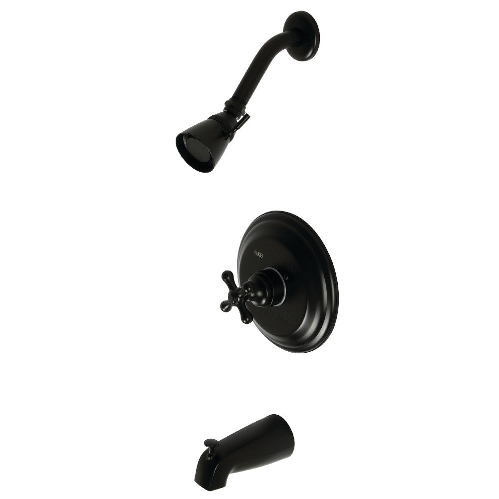 Kingston Brass KB3630AX Restoration Tub and Shower Faucet, Matte Black - BNGBath