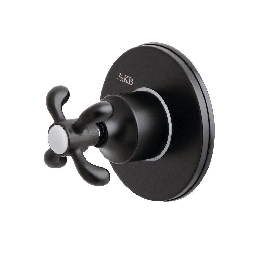 Kingston Brass KS3030TX 3-Way Diverter Valve with Trim Kit, Matte Black - BNGBath