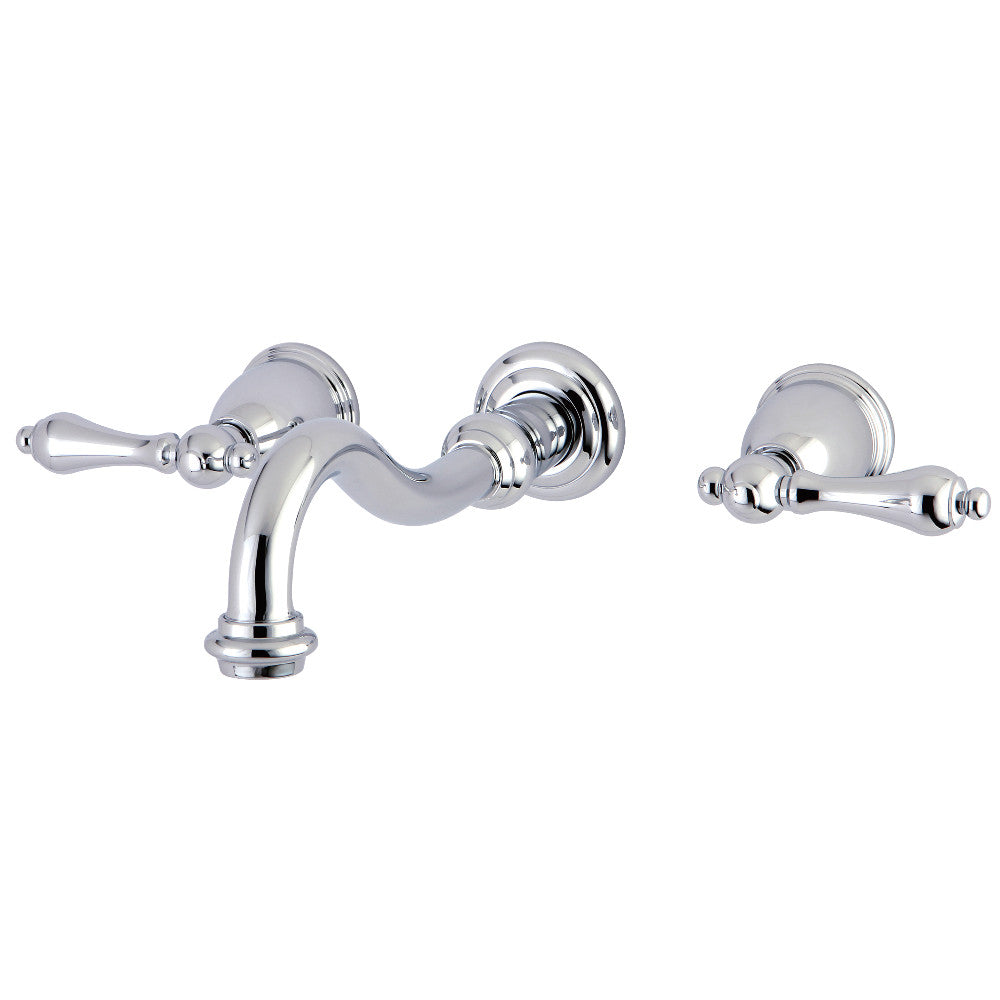 Kingston Brass KS3021AL Restoration Two-Handle Wall Mount Tub Faucet, Polished Chrome - BNGBath