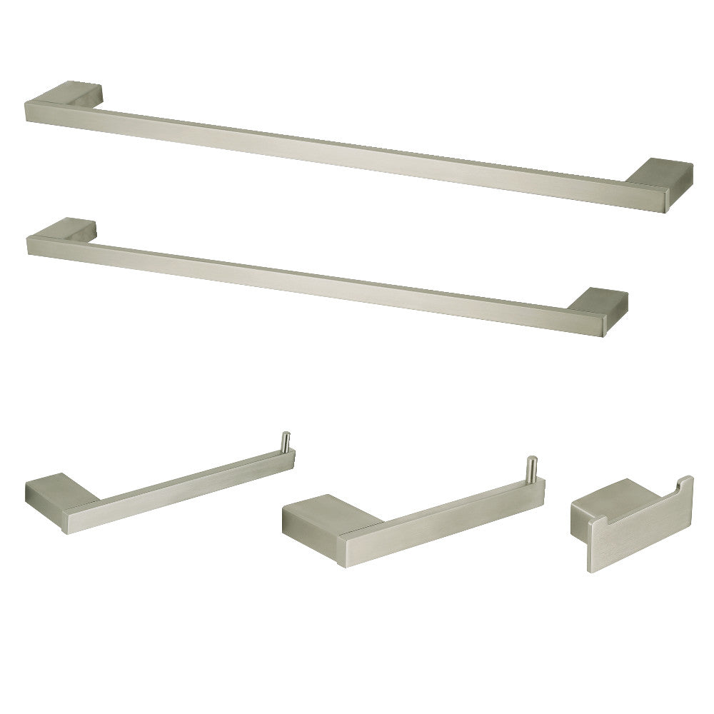 Kingston Brass BAHK6312478SN Metzinger 5-Piece Bathroom Accessory Set, Brushed Nickel - BNGBath