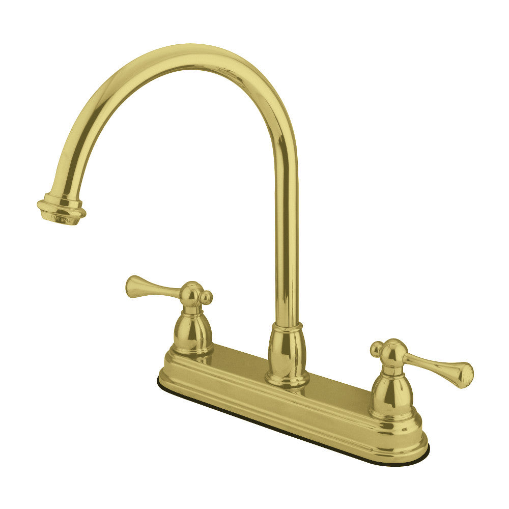 Kingston Brass KB3742BL 8-Inch Centerset Kitchen Faucet, Polished Brass - BNGBath