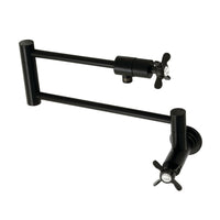 Thumbnail for Kingston Brass KS4100BEX Essex Wall Mount Pot Filler, Matte Black - BNGBath