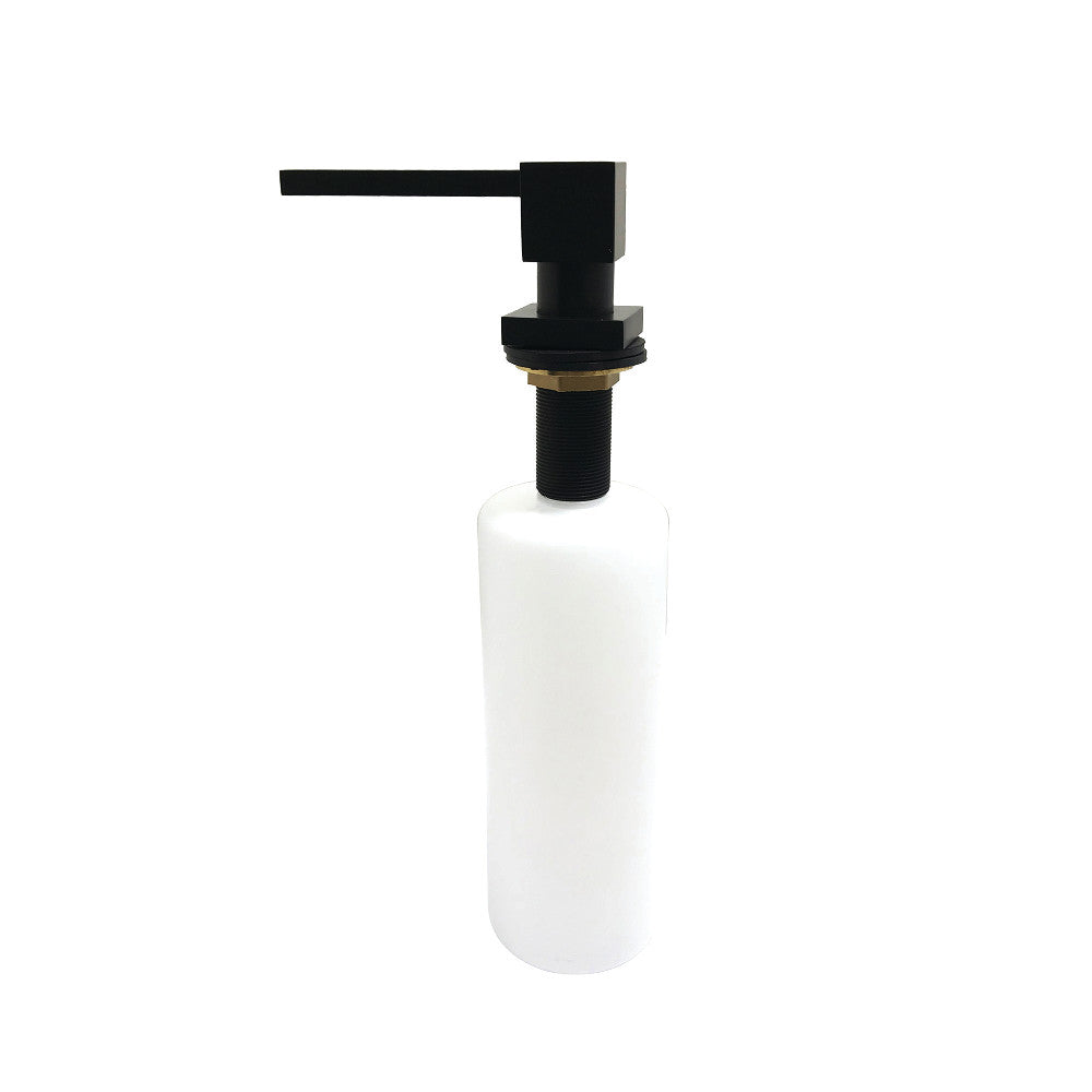 Kingston Brass SD8410 Soap Dispenser With Straight Nozzle 17 oz, Matte Black - BNGBath