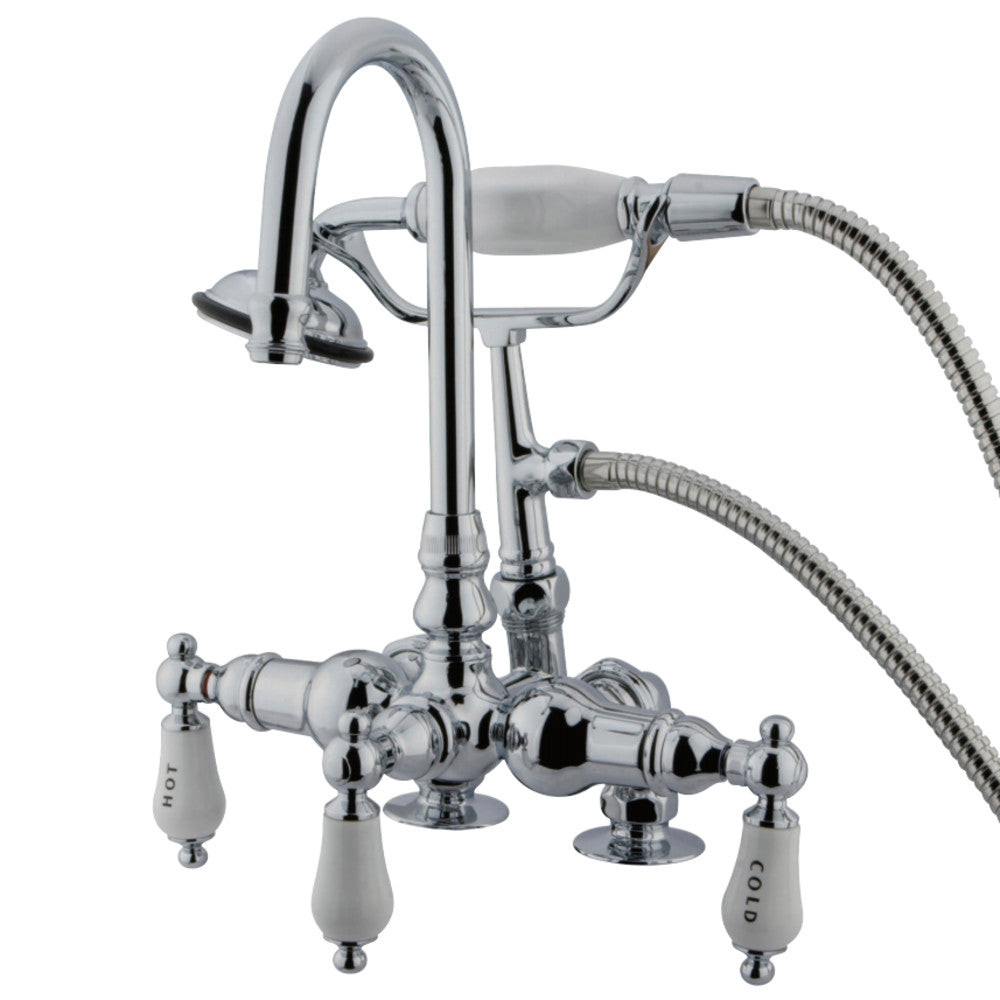 Kingston Brass CC18T1 Vintage 3-3/8-Inch Deck Mount Tub Faucet, Polished Chrome - BNGBath