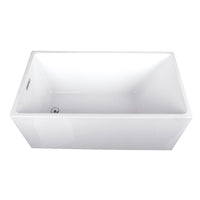 Thumbnail for Aqua Eden VTSQ512823 51-Inch Acrylic Freestanding Tub with Drain, White - BNGBath