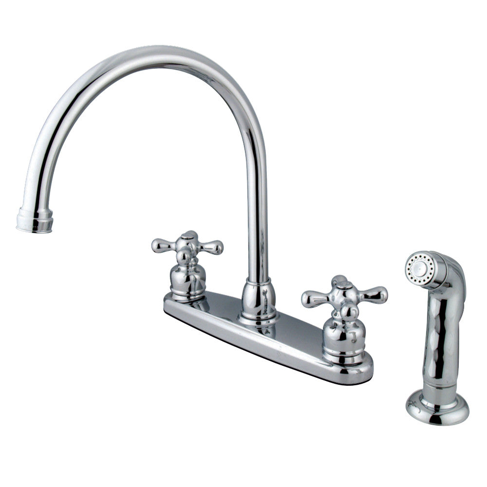 Kingston Brass KB721AXSP Vintage 8-Inch Centerset Kitchen Faucet, Polished Chrome - BNGBath