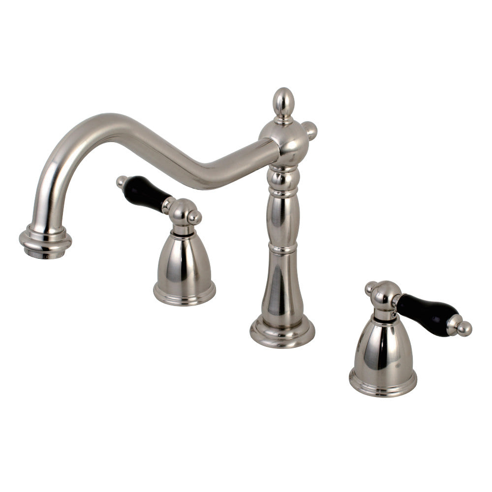 Kingston Brass KB1798PKLLS Widespread Kitchen Faucet, Brushed Nickel - BNGBath