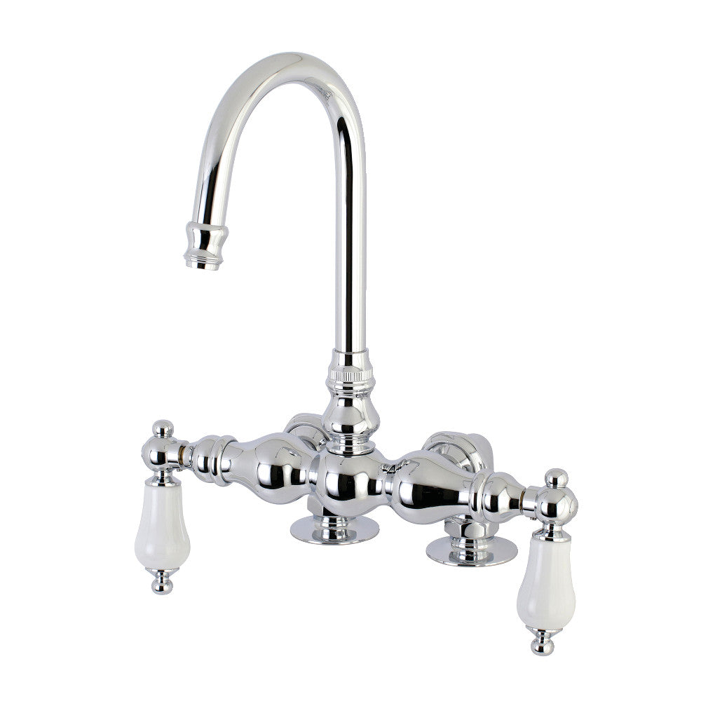 Kingston Brass AE94T1 Auqa Vintage 3-3/8-Inch Deck Mount Tub Faucet, Polished Chrome - BNGBath