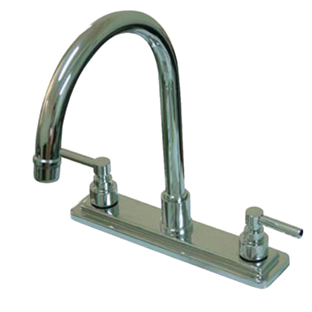 Kingston Brass KS8791ELLS Elinvar 8-Inch Centerset Kitchen Faucet, Polished Chrome - BNGBath