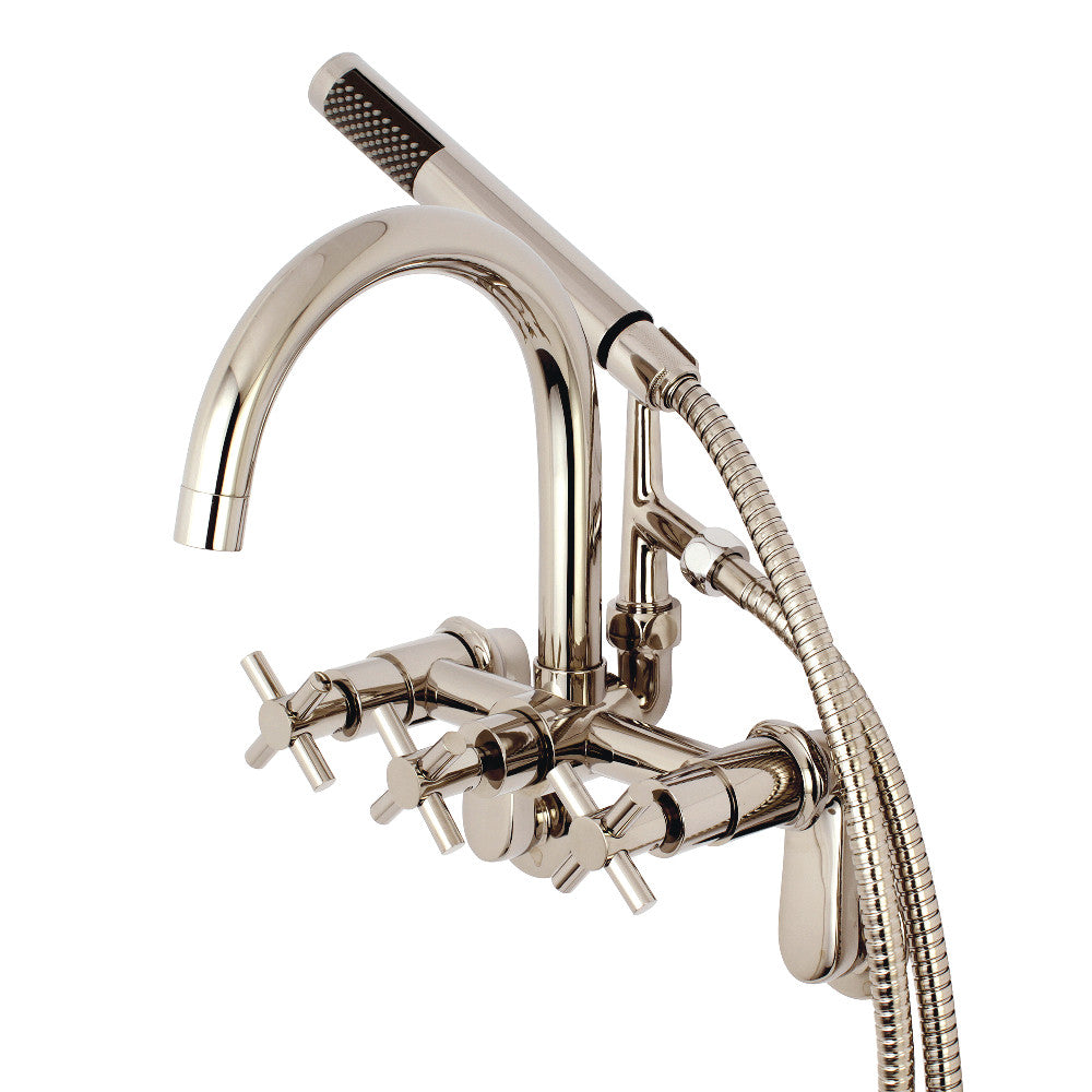 Aqua Vintage AE8156DX Concord 7-Inch Adjustable Wall Mount Tub Faucet, Polished Nickel - BNGBath