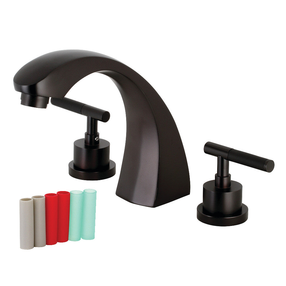 Kingston Brass KS4365CKL Kaiser Two-Handle Roman Tub Faucet, Oil Rubbed Bronze - BNGBath