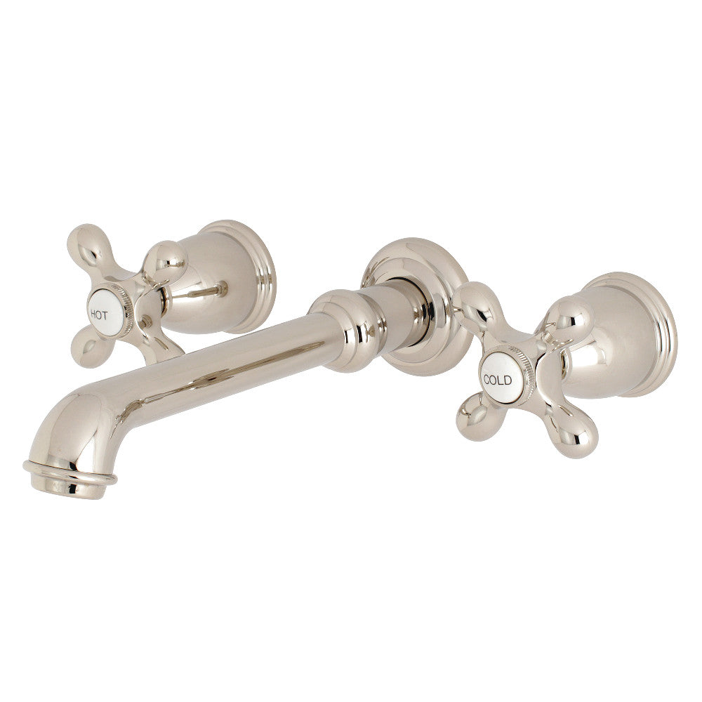 Kingston Brass KS7026AX English Country Wall Mount Roman Tub Faucet, Polished Nickel - BNGBath