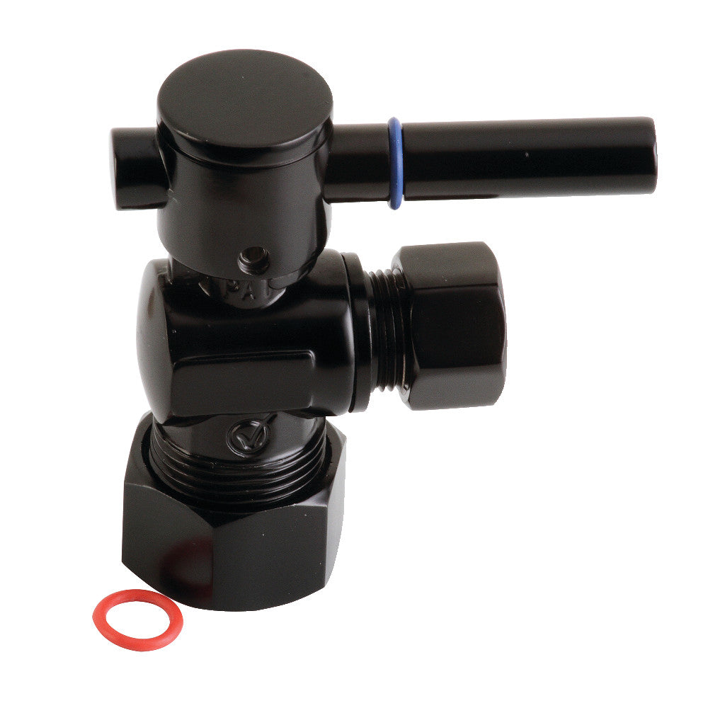 Kingston Brass CC53300DL Quarter Turn Valve (5/8" X 3/8" OD Compression), Matte Black - BNGBath