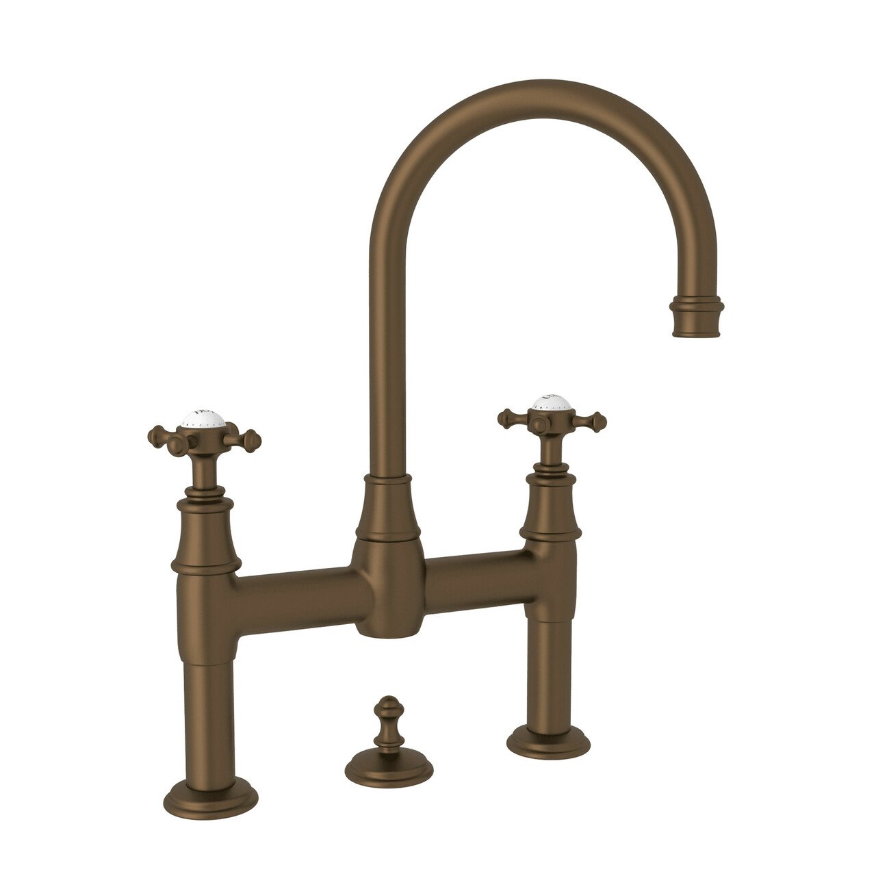 Perrin & Rowe Georgian Era Deck Mount Bathroom Bridge Faucet - BNGBath