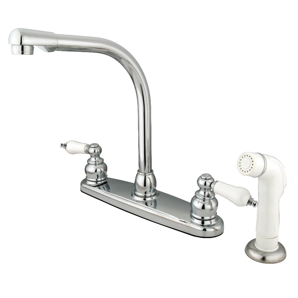 Kingston Brass GKB711 Victorian Centerset Kitchen Faucet, Polished Chrome - BNGBath