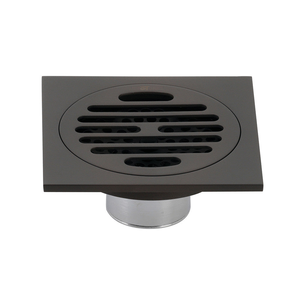 Kingston Brass BSF4262ORB Watercourse Symmetric 4" Square Grid Shower Drain, Oil Rubbed Bronze - BNGBath