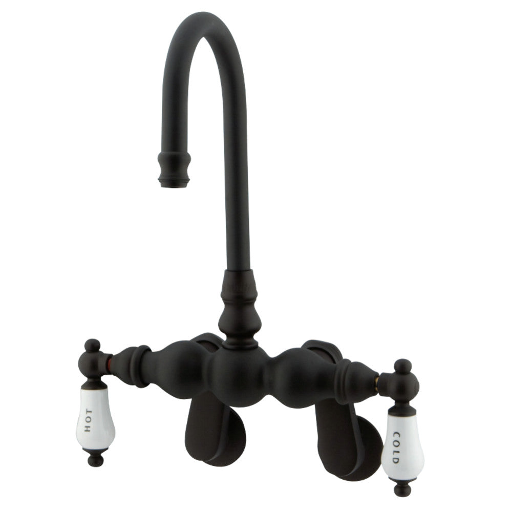 Kingston Brass CC85T5 Vintage Adjustable Center Wall Mount Tub Faucet, Oil Rubbed Bronze - BNGBath