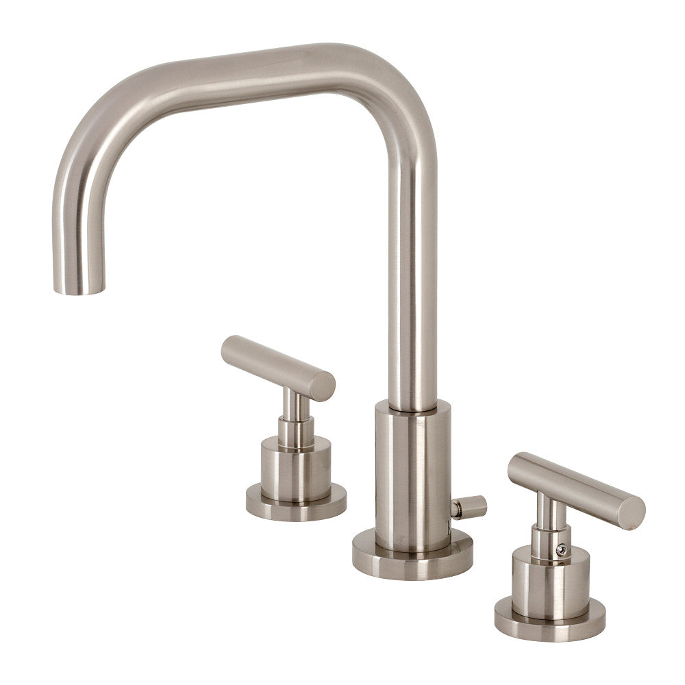 Kingston Brass FSC8938CML Manhattan Widespread Bathroom Faucet with Brass Pop-Up, Brushed Nickel - BNGBath