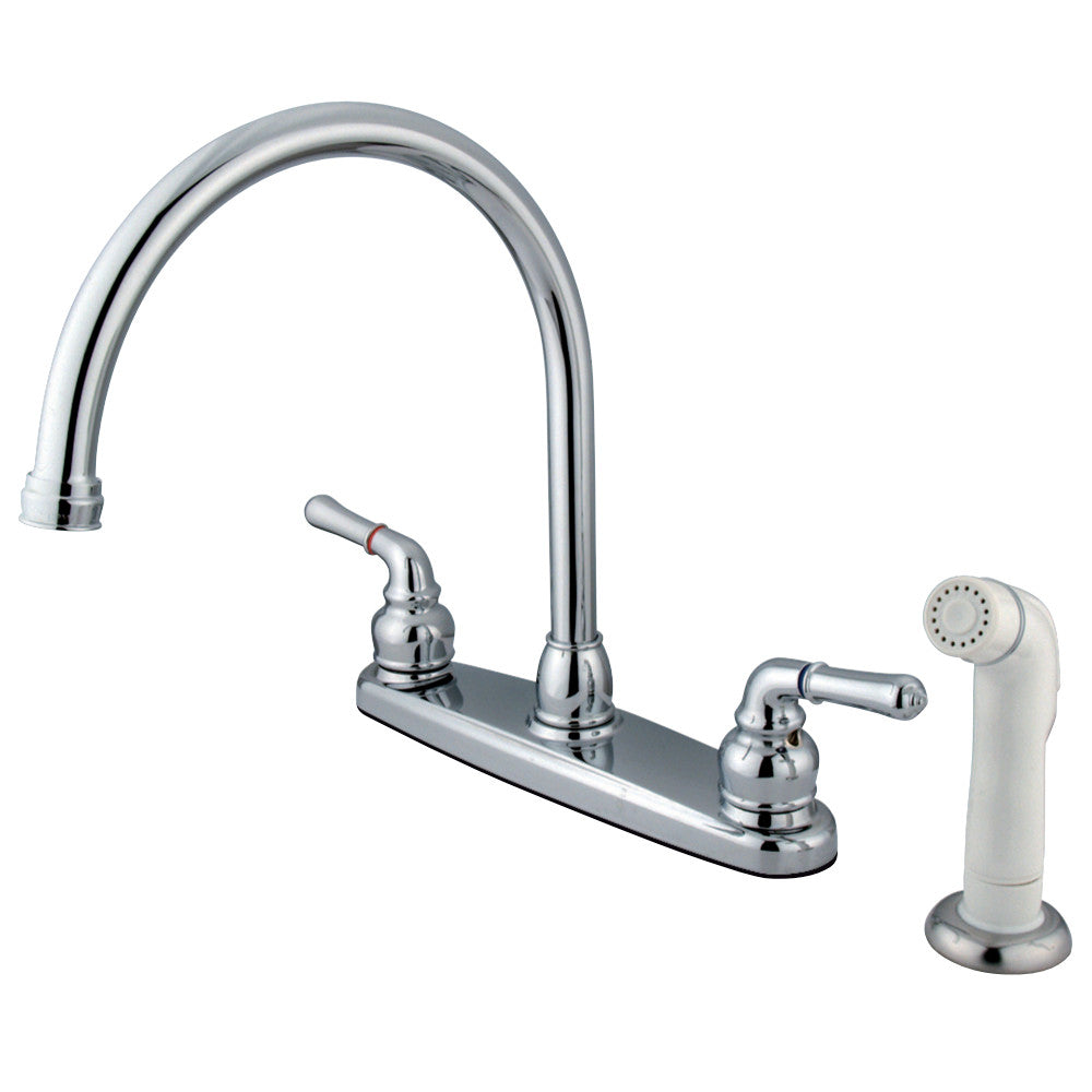 Kingston Brass KB791 Magellan 8-Inch Centerset Kitchen Faucet, Polished Chrome - BNGBath