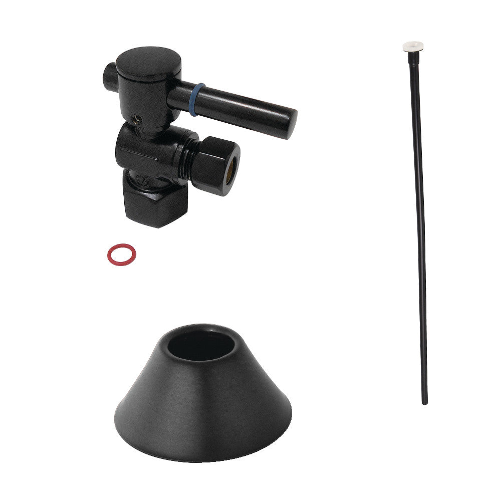 Kingston Brass CC43100DLTKF20 Modern Plumbing Toilet Trim Kit, Matte Black - BNGBath