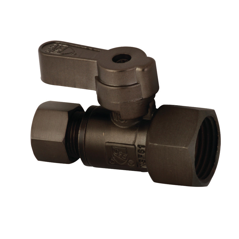 Kingston Brass KF4315ORB 1/2" FIP X 3/8" OD Comp Straight Stop Valve, Oil Rubbed Bronze - BNGBath