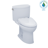 Thumbnail for TOTO WASHLET+  Drake II Two-Piece Elongated 1.28 GPF Toilet and WASHLET S350e Bidet Seat,  - MW454584CEFG#01 - BNGBath