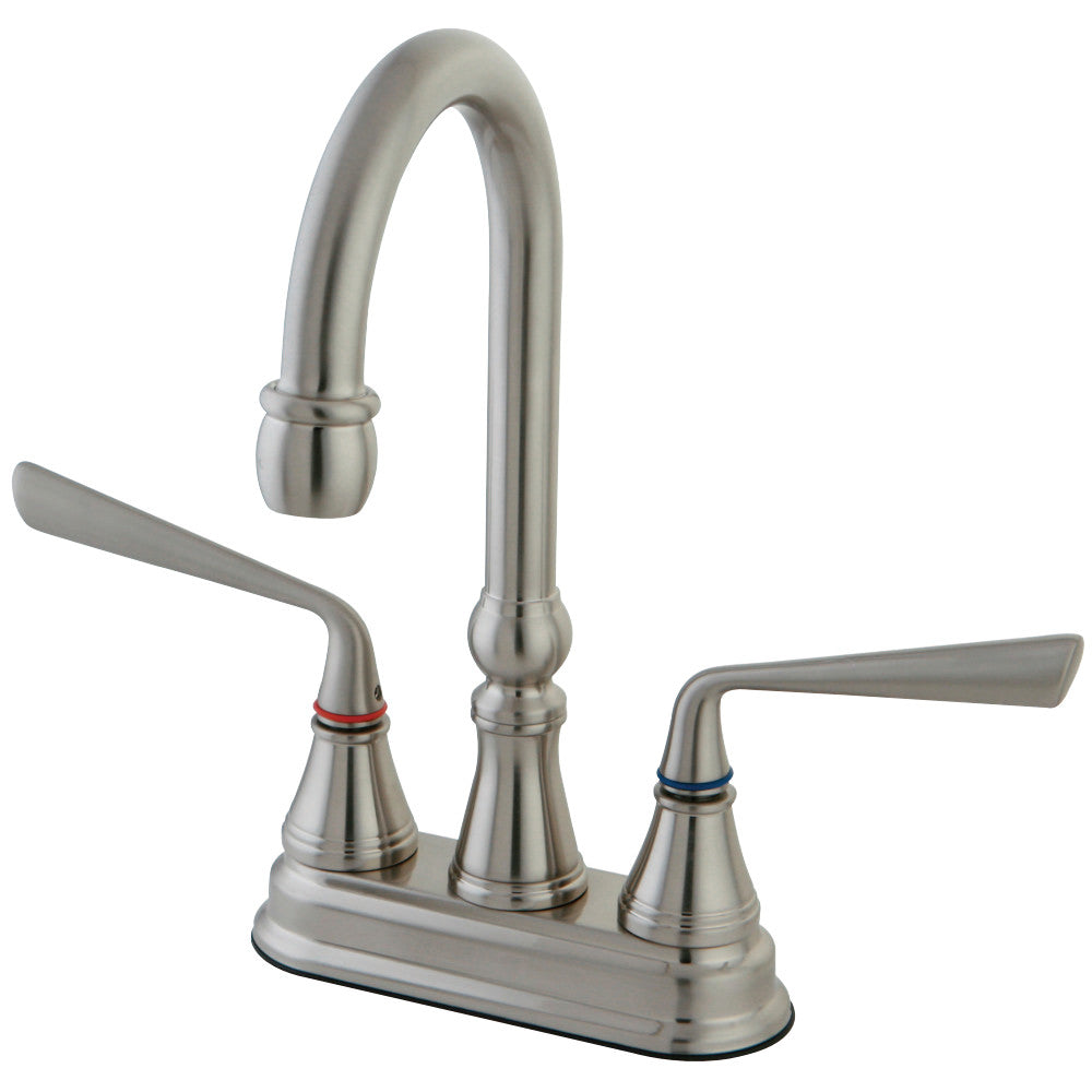 Kingston Brass KS2498ZL Silver Sage Bar Faucet, Brushed Nickel - BNGBath